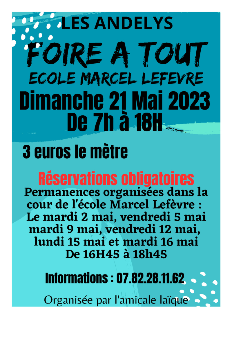 Foire à tout École Marcel Lefevre Ville Des Andelys